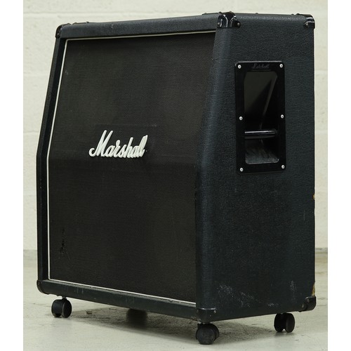 1262 - 1977 Marshall 4x12 1960A guitar amplifier speaker cabinet, fitted with three original G12H Celestion... 