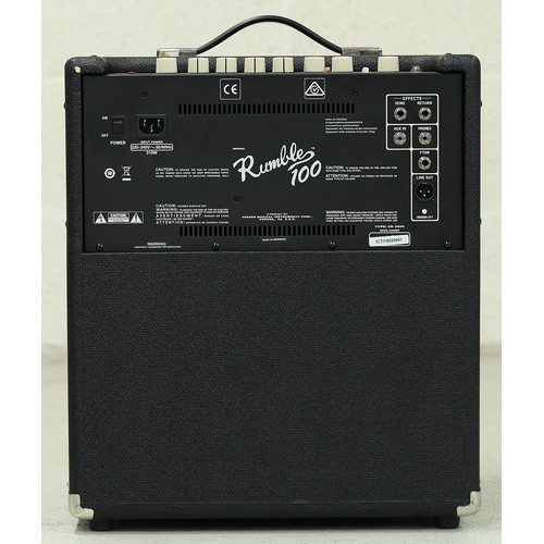 1331 - Fender Rumble V3 100 bass guitar amplifier, with dust cover*Please note: Gardiner Houlgate do not gu... 