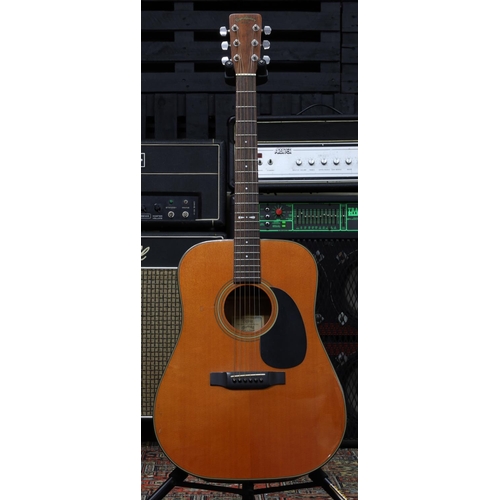 1137 - Sigma for Martin DM acoustic guitar, made in Korea; Back and sides: laminated mahogany, a few light ... 