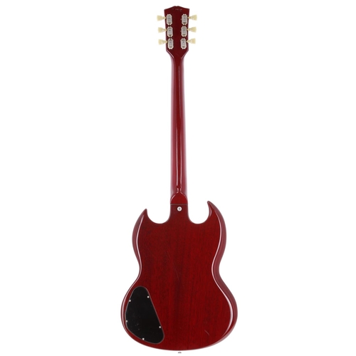 799 - 1970 Gibson SG Standard electric guitar, made in USA; Body: cherry refinish, light surface scratchin... 