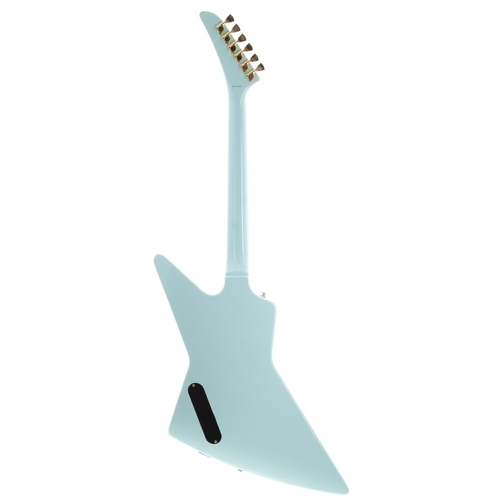 876 - Tokai Explorer electric guitar, made in Korea; Body: sky blue finish, chips to points, further minor... 