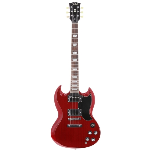 878 - 2009 Tokai SG electric guitar, made in China; Body: cherry finish, a few light marks; Neck: good; Fr... 