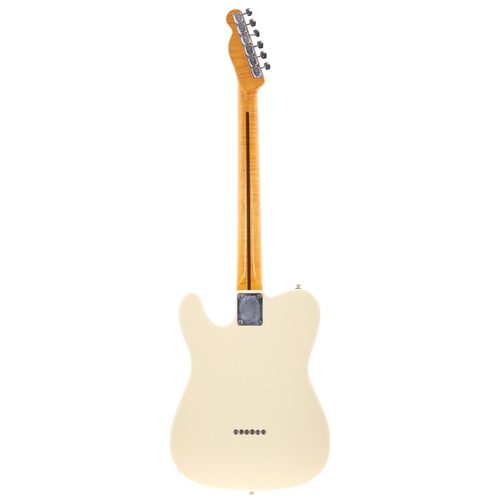 880 - Custom build T-Type electric guitar; Body: Olympic white finished Tele style body, small lacquer cra... 