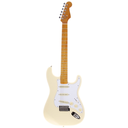 881 - Custom build S-Type electric guitar; Body: blonde finished Strat Type body; Neck: figured maple C pr... 