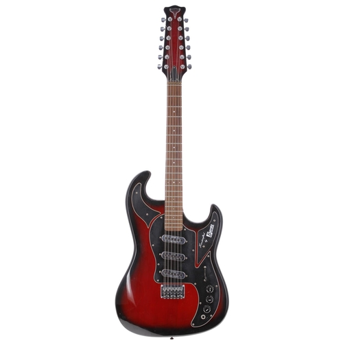 888 - Burns Club Series Double Six twelve string electric guitar; Body: red burst finish, light marks and ... 