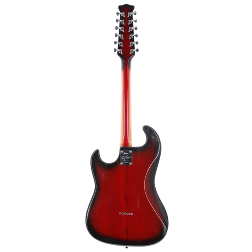 888 - Burns Club Series Double Six twelve string electric guitar; Body: red burst finish, light marks and ... 