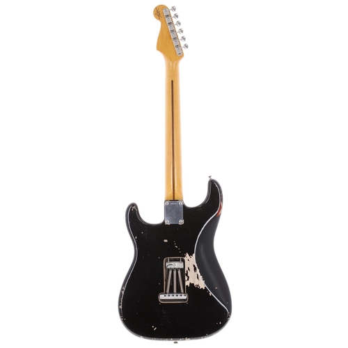 906 - 2008 Fender Custom Shop David Gilmour Signature Black Strat Relic electric guitar, made in USA; Body... 