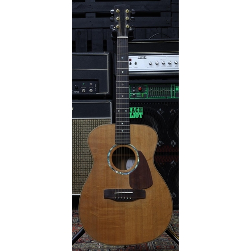 1149 - Interesting handmade square neck acoustic guitar by and labelled Bob Goodsir, 2013, with solid walnu... 