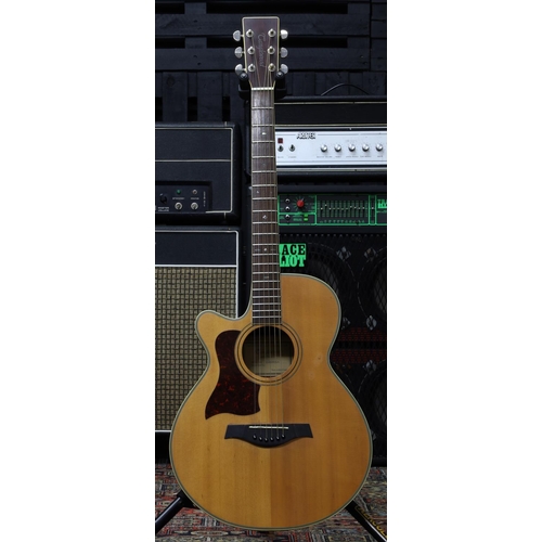 1150 - 2001 Tanglewood TW45NSLH left-handed electro-acoustic guitar; Back and sides: mahogany; Top: natural... 