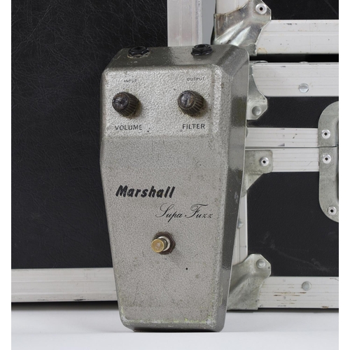 Late 1960s Marshall Supa Fuzz guitar pedal, made in England (three replacement capacitors, originals retained)