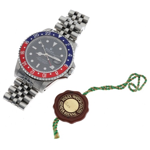 17 - Rolex Oyster Perpetual Date GMT-Master stainless steel gentleman's wristwatch, reference no. 16700, ... 