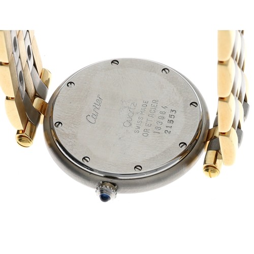 40 - Cartier Panthere Vendome stainless steel and gold lady's wristwatch, reference no. 183964, serial no... 