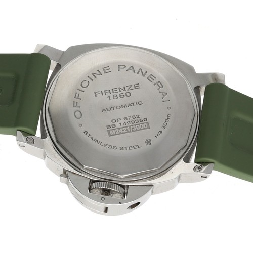 51 - Panerai Luminor 'power reserve' automatic stainless steel gentleman's wristwatch, serial no. OP 6762... 