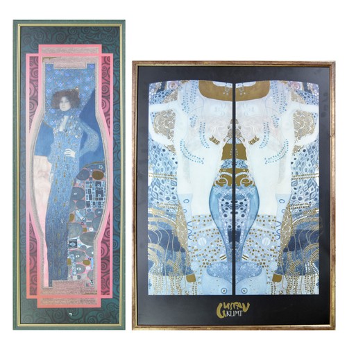 717 - Gustav Klimt Water Serpents poster print, framed 25.5