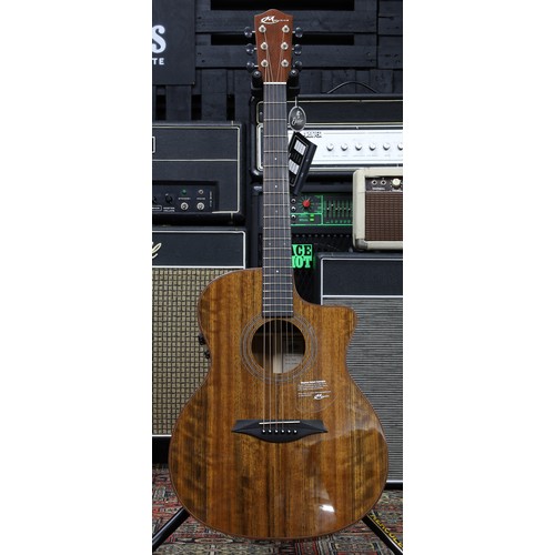 1170 - Mayson TOPAZ electro-acoustic guitar, laminated ovangkol back and side, solid ovangkol top, within o... 