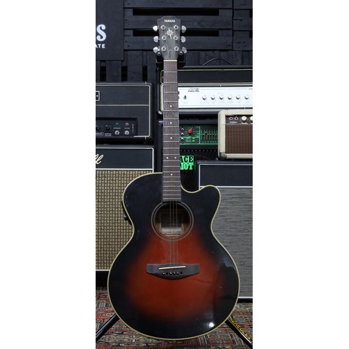 1173 - Yamaha Compass Series CPX-5 VS electro-acoustic guitar, with laminated mahogany back and sides, sunb... 