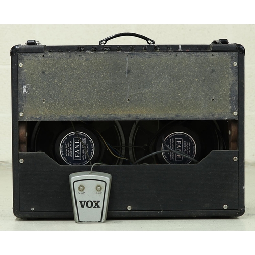 1326 - 1970s Vox AC30 Solid State guitar amplifier, fitted with Fane speakers and with original footswitch*... 