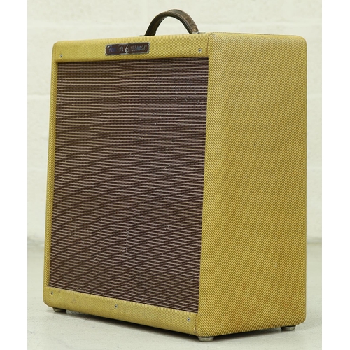 1351 - 1956 Fender 5E6 Bassman 4x10 guitar amplifier, made in USA, tweed exterior (restorations)*Please not... 