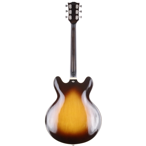 895 - 1981 Gibson ES335TD semi-hollow body electric guitar, made in USA; Body: tobacco sunburst finish, mi... 