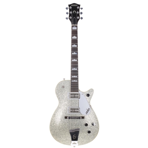 898 - 1990 Gretsch Silver Jet 6129-1957 electric guitar, made in Japan; Body: silver sparkle finished top ... 