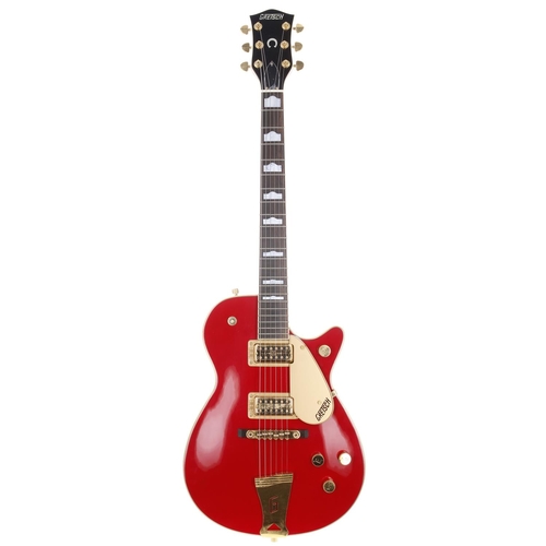 899 - 1990 Gretsch Jet Firebird 6131 electric guitar, made in Japan; Body: red finished top upon brown fin... 