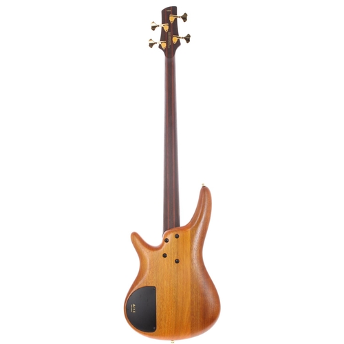 910 - Sound Gear by Ibanez Premium SR1200 bass guitar, made in Indonesia; Body: Vintage natural flat finis... 