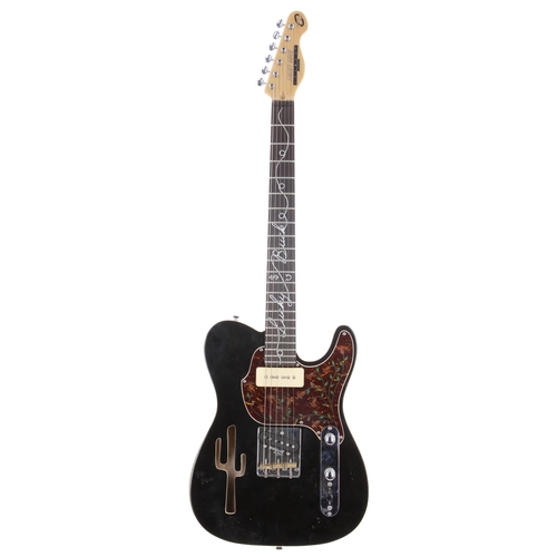 956 - JHS Vintage Joe Doe Guitars Lucky Buck semi-hollow body electric guitar; Body: black finish, light m... 