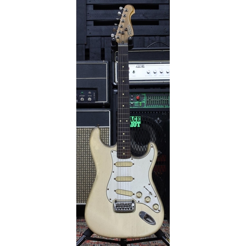 981 - Fenix by Young Chang S-Type electric guitar, made in Korea, circa 1989, white finish*This guitar is ... 