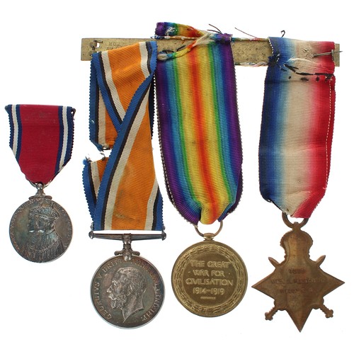 1139 - Group of three WW1 medals, awarded to 1086 Pte S.J. Fletcher Midd'x R, The Great War for Civili... 