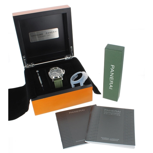 51 - Panerai Luminor 'power reserve' automatic stainless steel gentleman's wristwatch, serial no. OP 6762... 