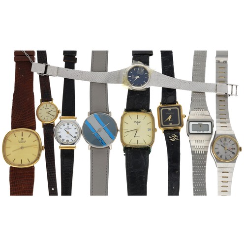 81 - Nine assorted wristwatches to include Seiko Quartz, Sarcar, Michel Herbelin, Pulsar (9)... 