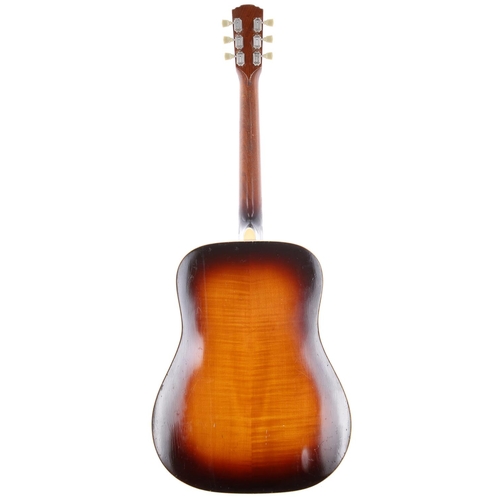 792 - 1963 Levin LM-26 acoustic guitar, made in Sweden; Body: sunburst finished maple back and sides and s... 