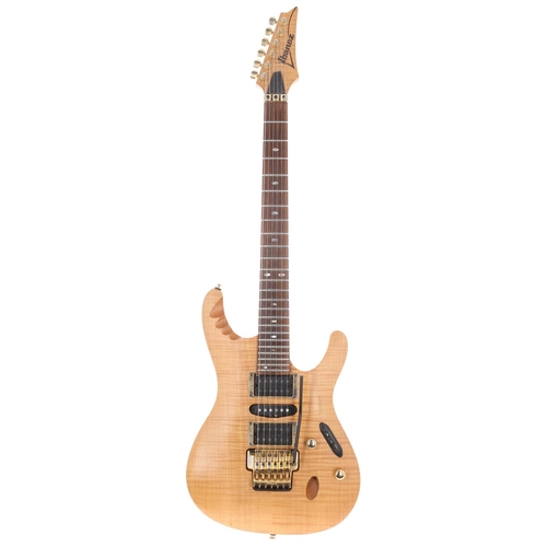 921 - 2010 Ibanez Hermann Li Signature EGEN8 electric guitar, made in Indonesia; Body: natural figured map... 