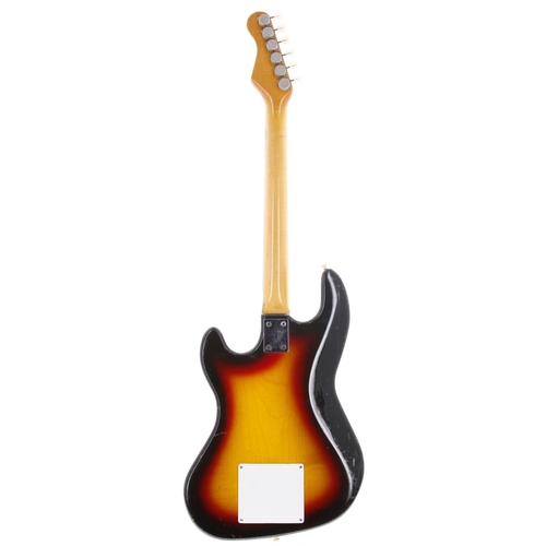 936 - Mid 1960s Hofner Galaxie 176 electric guitar, made in Germany; Body: three-tone sunburst finish, hea... 