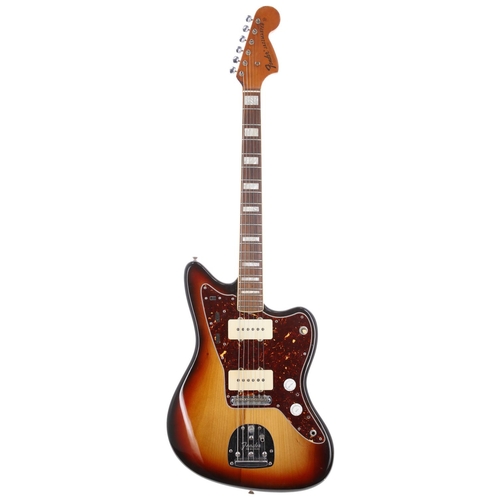 938 - 1975 Fender Jazzmaster electric guitar, made in USA; Body: three-tone sunburst finish, lower control... 