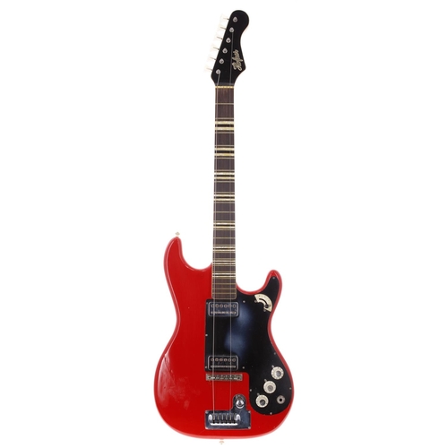 939 - Hofner Super Solid 172 electric guitar, made in Germany, circa 1963; Body: red refinish, various din... 