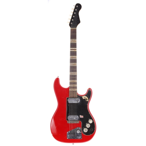 944 - Hofner Super Solid II 172 electric guitar, made in Germany, circa 1963; Body: red finish, dings and ... 