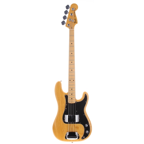 945 - 1977 Fender Precision Bass guitar, made in USA; Body: natural finish, minor dings but generally very... 