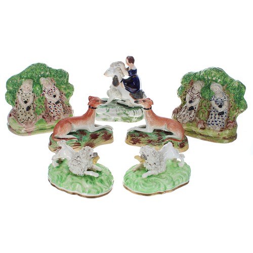 1285 - Pair of 19th century Staffordshire 'Babes In The Wood' figures, 3.5