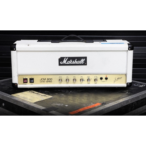 334 - Status Quo - stage used 1986 Marshall JCM 800 Lead Series Mk 2 guitar amplifier head, made in Englan... 