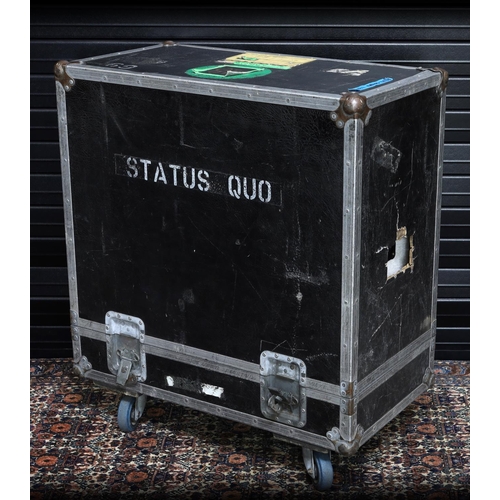 338 - Status Quo - stage used 2009 Marshall 1960B 4 x 12 guitar amplifier speaker cabinet, made in England... 