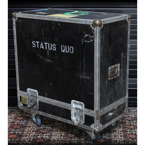 338 - Status Quo - stage used 2009 Marshall 1960B 4 x 12 guitar amplifier speaker cabinet, made in England... 