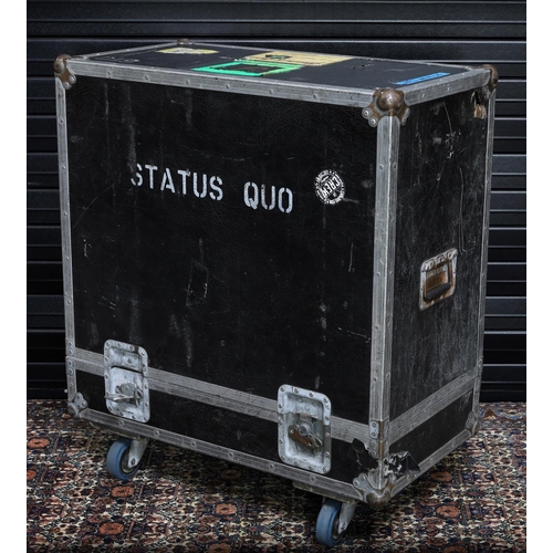 339 - Status Quo - stage used 2008 Marshall 1960B 4 x 12 guitar amplifier speaker cabinet, made in England... 