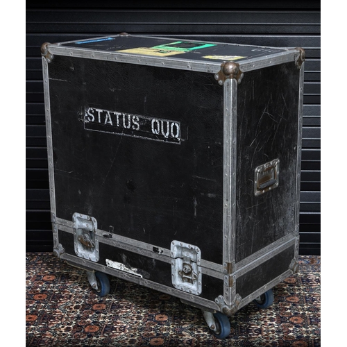 339 - Status Quo - stage used 2008 Marshall 1960B 4 x 12 guitar amplifier speaker cabinet, made in England... 