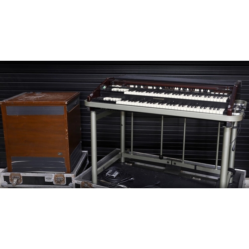 344 - Status Quo - stage used Hammond B3 portable electronic organ, ser. no. 11050079, with foot pedal and... 