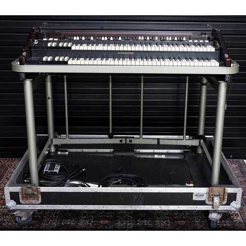 344 - Status Quo - stage used Hammond B3 portable electronic organ, ser. no. 11050079, with foot pedal and... 