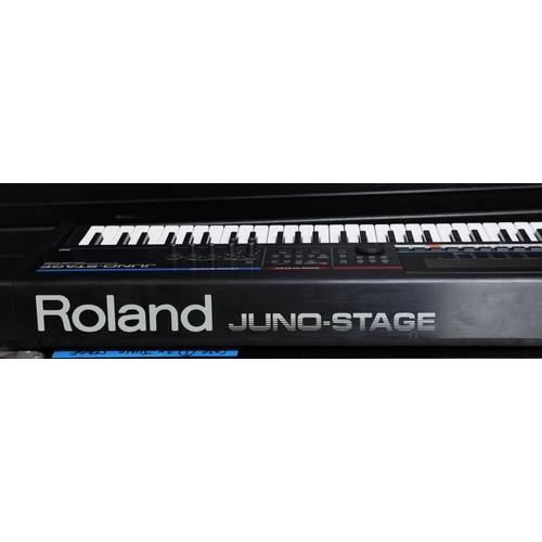 345 - Status Quo - stage used Roland Juno-Stage 128 Voice Expandable synthesizer keyboard, made in China, ... 