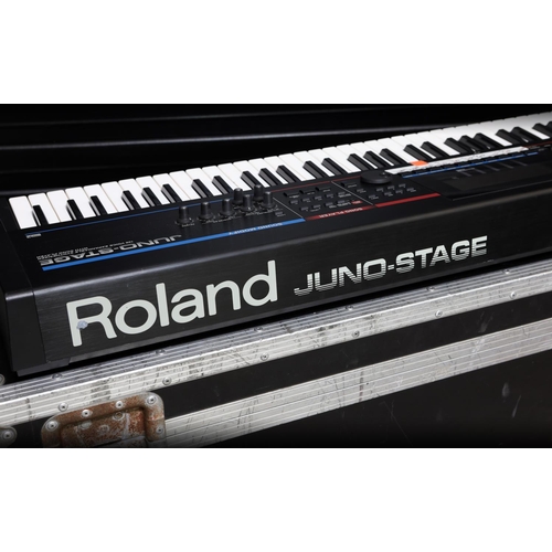 346 - Status Quo - stage used Roland Juno-Stage 128 Voice Expandable synthesizer keyboard, made in China, ... 