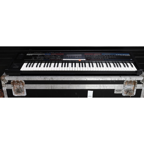 346 - Status Quo - stage used Roland Juno-Stage 128 Voice Expandable synthesizer keyboard, made in China, ... 