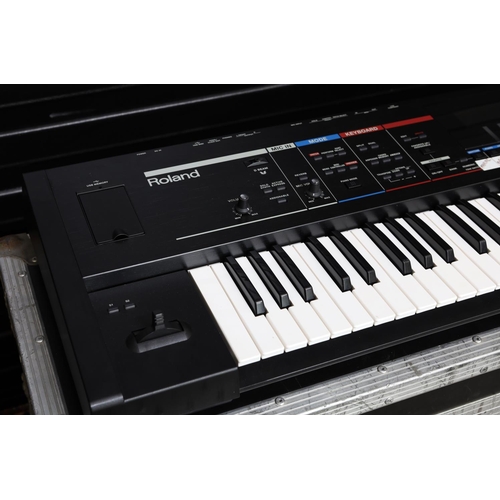 346 - Status Quo - stage used Roland Juno-Stage 128 Voice Expandable synthesizer keyboard, made in China, ... 